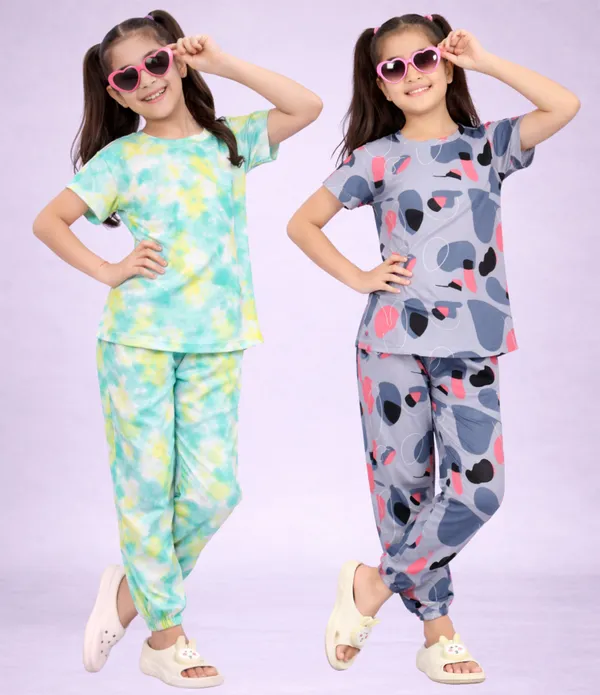 Multicolor_Cotton_Printed_Pajama_Set_For_Girls