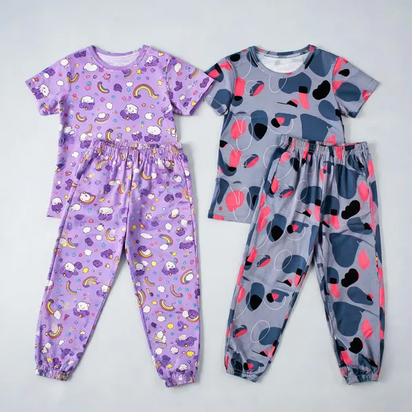 Multicolor_Cotton_Regular_Fit_Pajama_Set_For_Girls