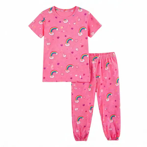Multicolor_Cotton_Printed_Pajama_Set_For_Girls