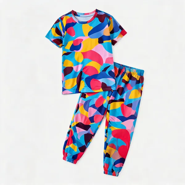 Multicolor_Cotton_Printed_Pajama_Set_For_Girls