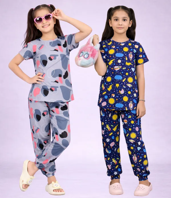 Multicolor_Cotton_Printed_Pajama_Set_For_Girls