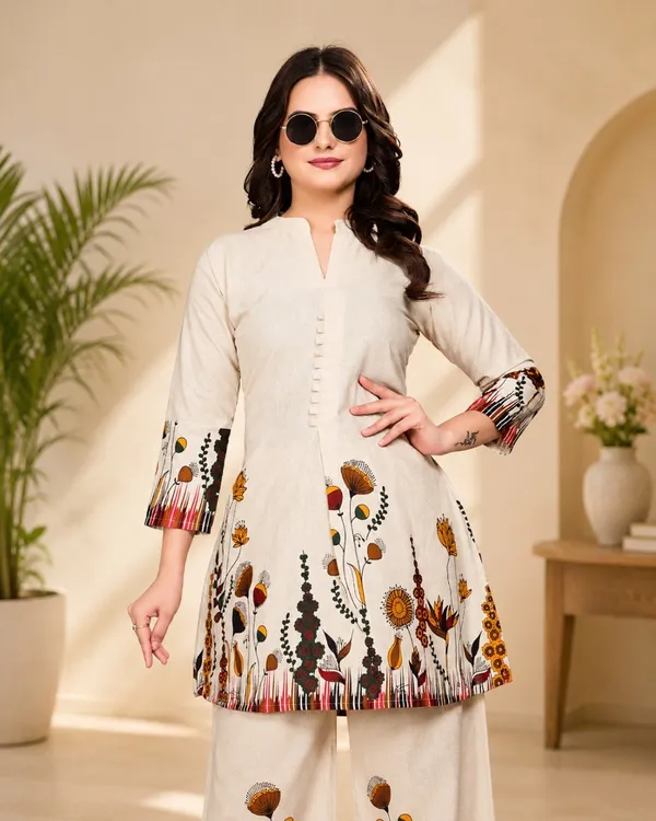 Cream_Cotton_Printed_Kurta_Palazzo_Set_For_Women