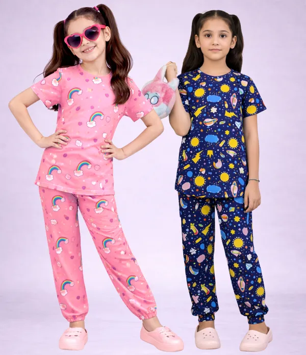 Pink_&_Navy_Cotton_Printed_Pajama_Set_For_Girls