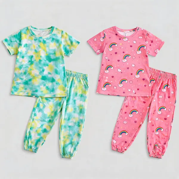Multicolor_Cotton_Regular_Fit_Printed_Pajama_Set_For_Girls