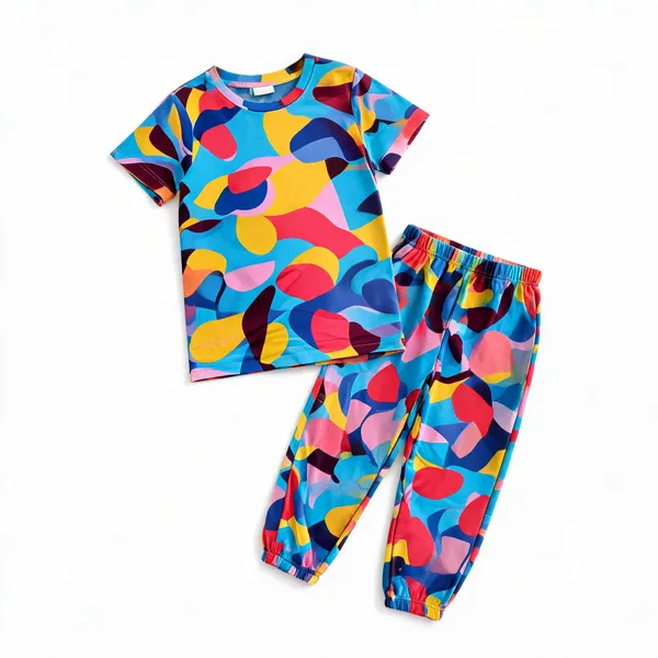Multicolor_Cotton_Printed_Pajama_Set_For_Girls