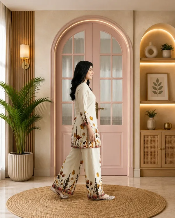 Cream_Cotton_Printed_Kurta_Palazzo_Set_For_Women