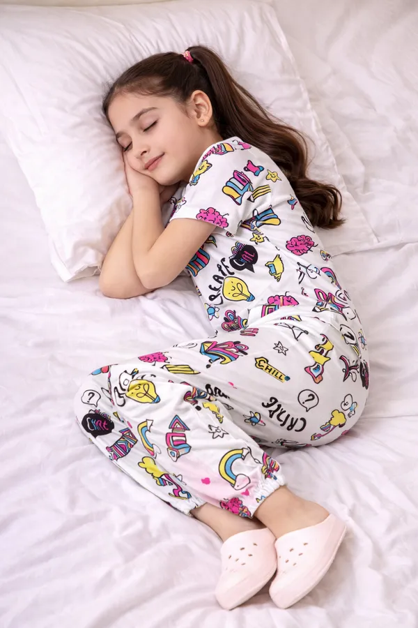 White_Cotton_Printed_Pajama_Set_For_Girls