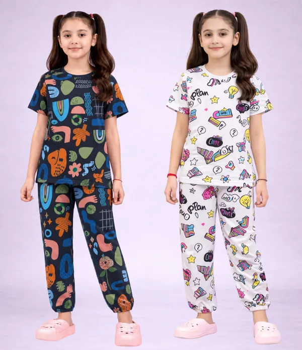 Multicolor_Cotton_Regular_Fit_Pajama_Set_For_Girls