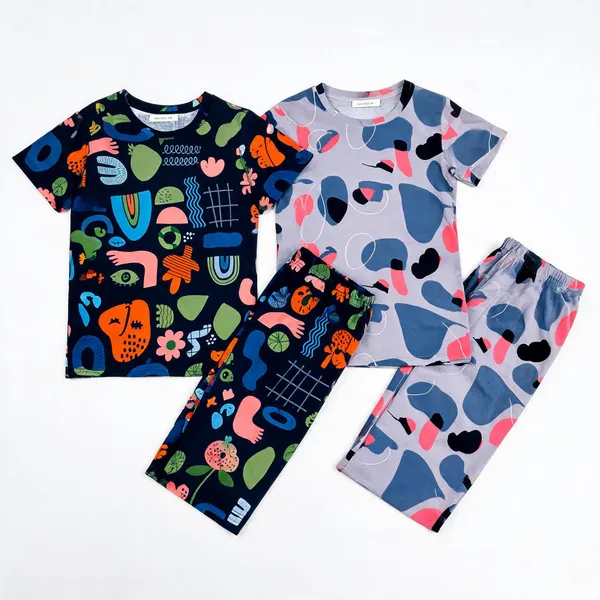 Multicolor_Cotton_Printed_Pajama_Set_For_Girls