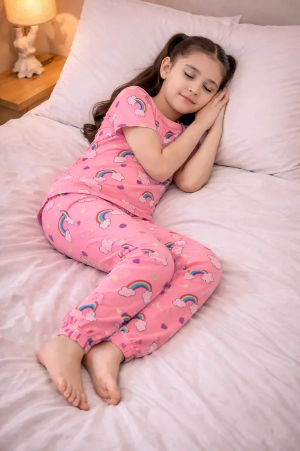 Pink_Rainbow_Print_Pajama_Set_for_Girls