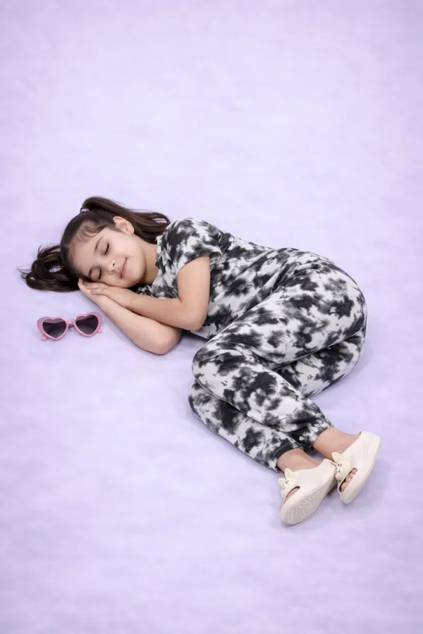 Black_&_White_Cotton_Tie_Dye_Pajama_Set_For_Girls