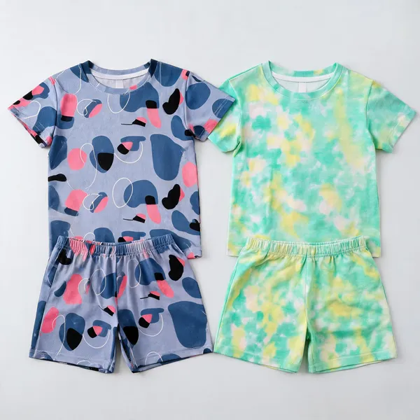 Cotton_Printed_T-Shirt_&_Shorts_Set_For_Girls