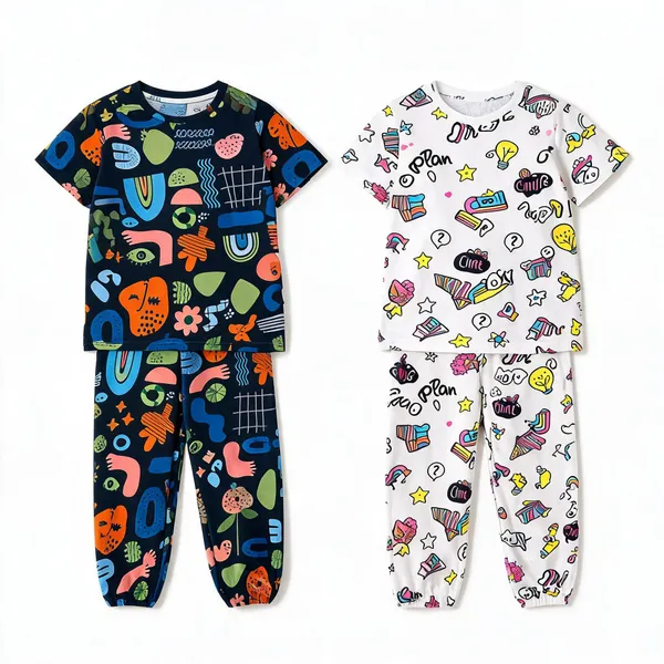Multicolor_Cotton_Regular_Fit_Pajama_Set_For_Girls