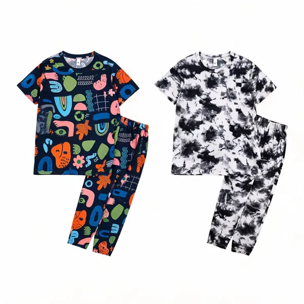 Multicolor_Cotton_Printed_Pajama_Set_For_Girls