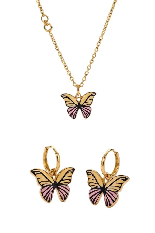 Stainless_Steel_Pendant_Necklace_And_Earrings_Set