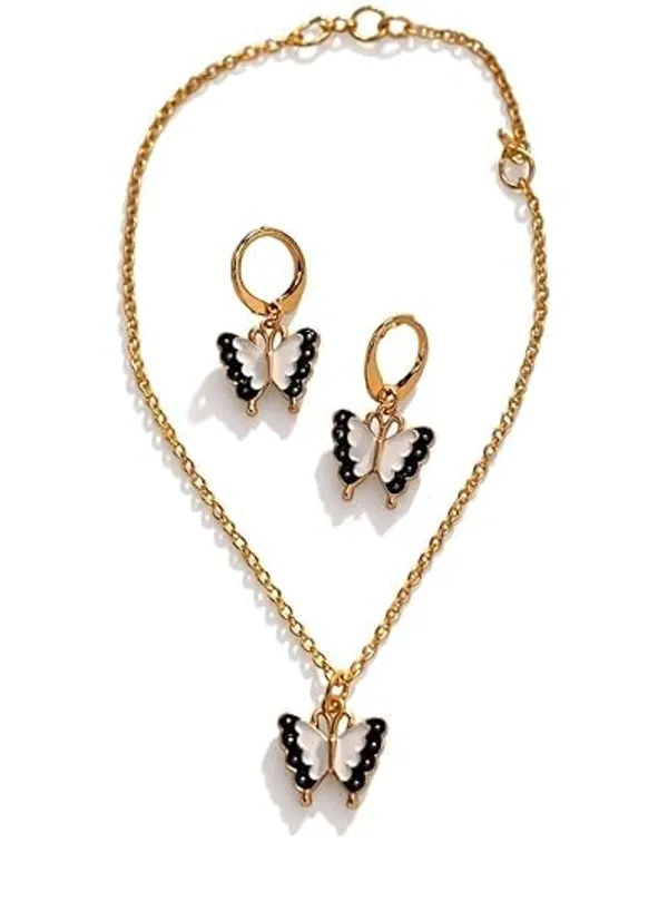 Stainless_Steel_Pendant_Necklace_And_Earrings_Set