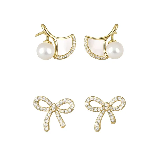 Women_S_Butterfly_And_Bow_Earrings_Set_Women_S_Butterfly_And_Bow_Earrings_Set