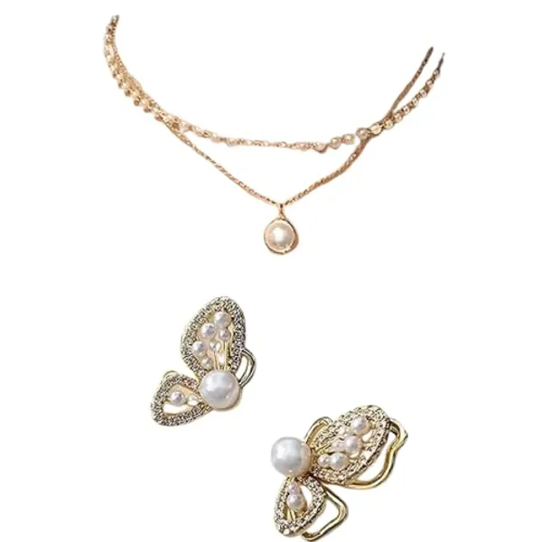 Pearl_Butterfly_Pendant_Necklace_And_Earrings_Set