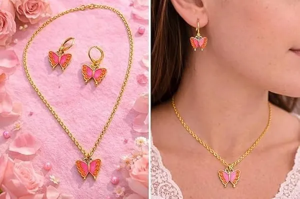 Butterfly_Necklace_And_Earrings_Set