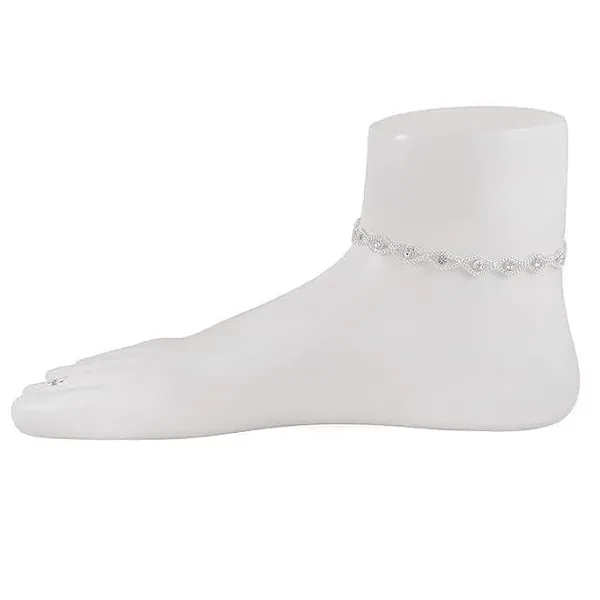 Women_S_Silver_Plated_Crystal_Anklet
