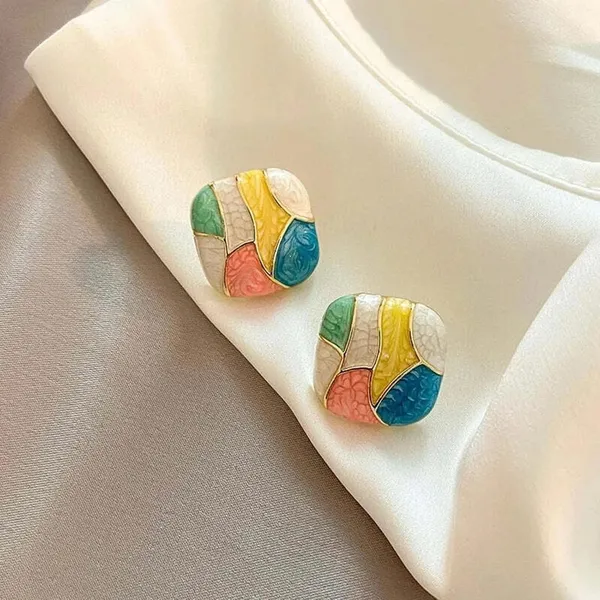 Enamel_Stud_And_Hoop_Earrings_Set