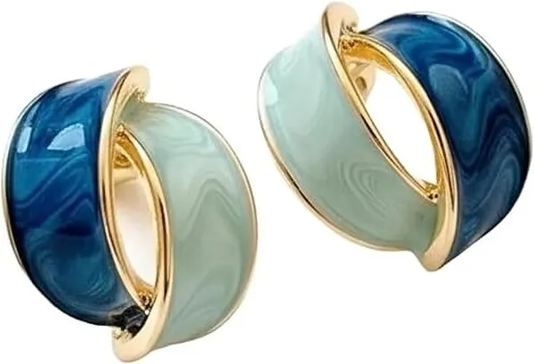 Enamel_Stud_And_Hoop_Earrings_Set