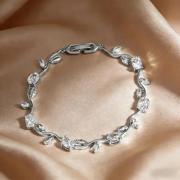 Crystal_Leaf_Branch_Link_Bracelet