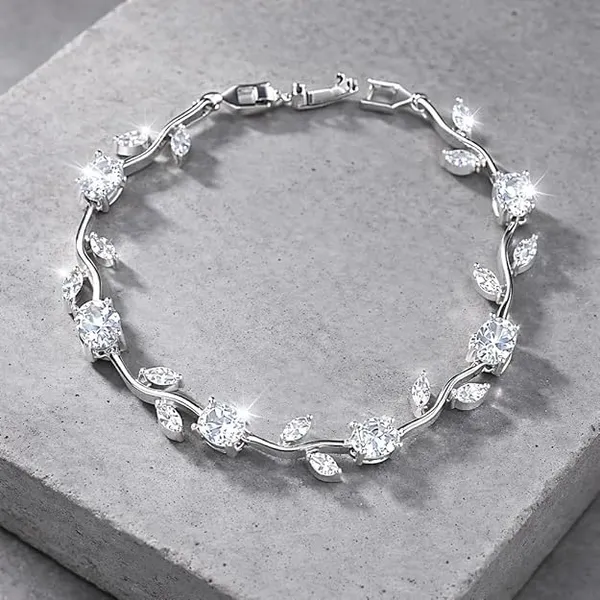 Crystal_Leaf_Branch_Link_Bracelet