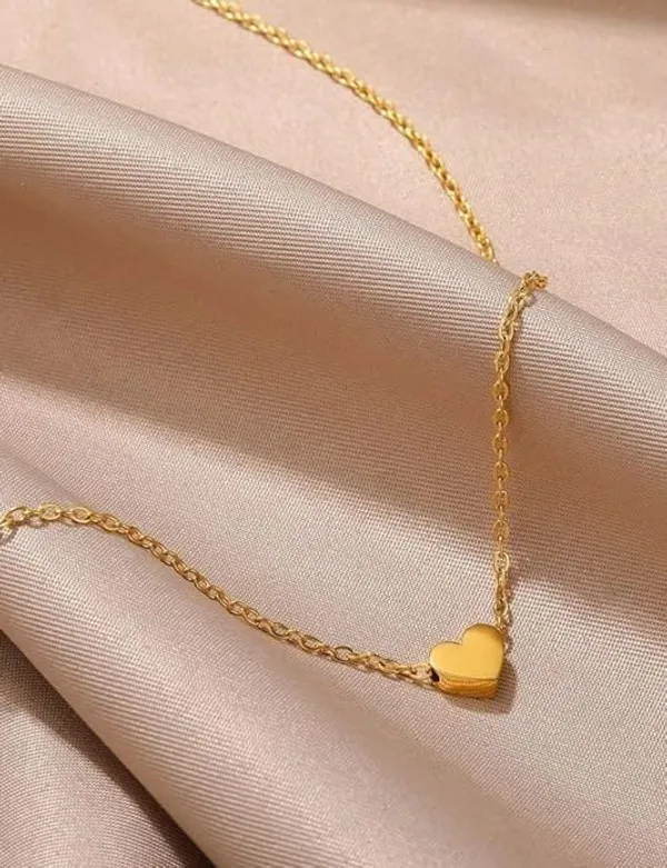 Heart_And_Bow_Pendant_Necklace_Set_For_Women