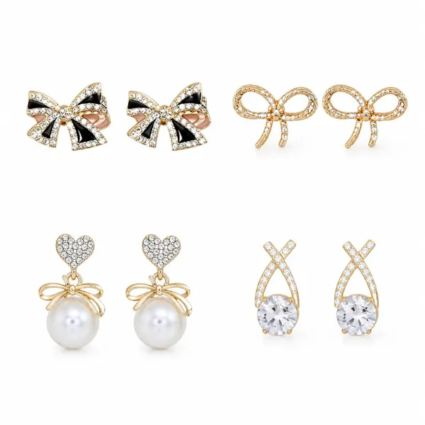 Bow_Pearl_Stud_Earrings_Set