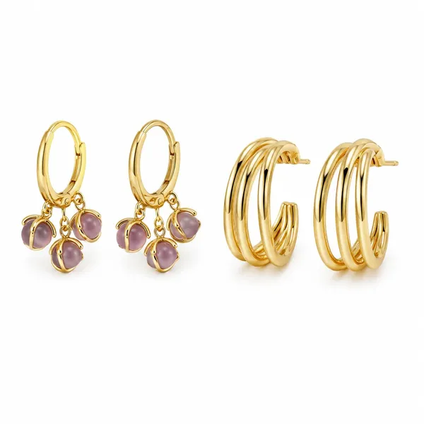 Triple_Hoop_Stud_Earrings
