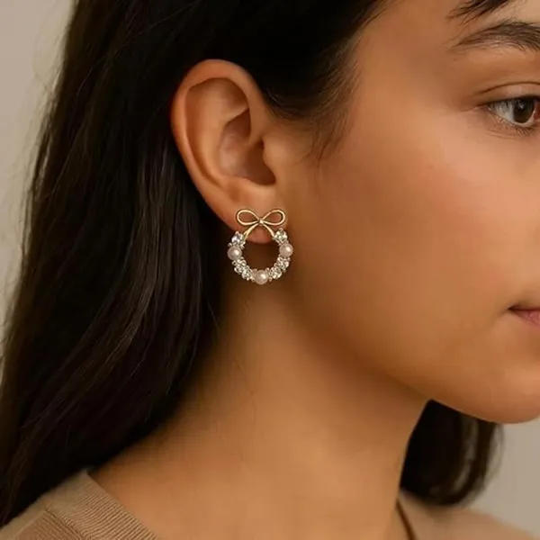 Pearl_Bow_Stud_Earrings