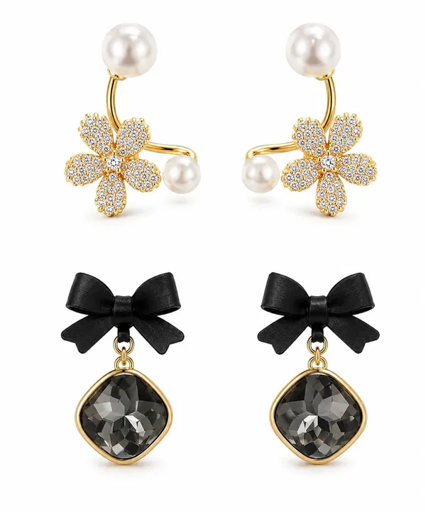 Pearl_Flower_Stud_Earrings
