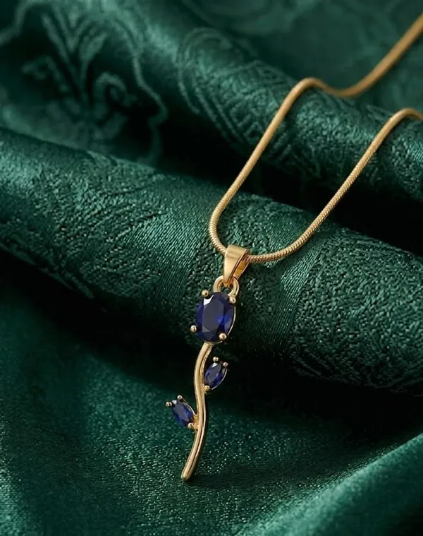 Women_S_Stainless_Steel_Chain_Necklace_With_Crystal_Stone_Pendant