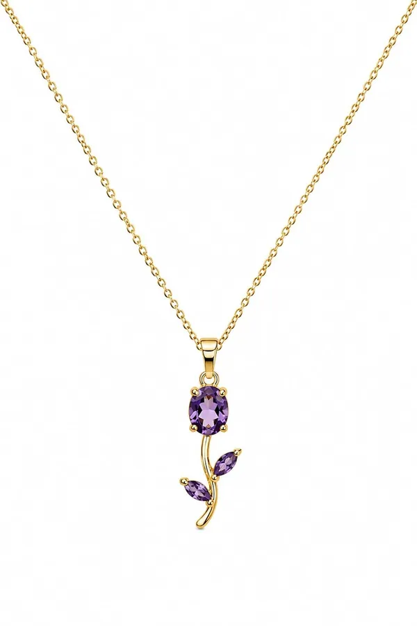 Floral_Pendant_Necklace_And_Drop_Earrings_Set