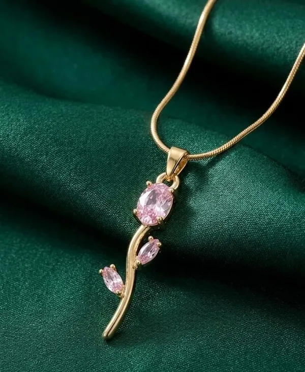 Women_S_Gold_Plated_Crystal_Pendant_Necklace