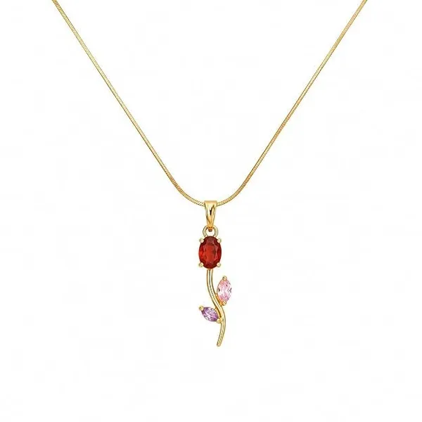 Women_S_Gold_Plated_Floral_Pendant_Necklace