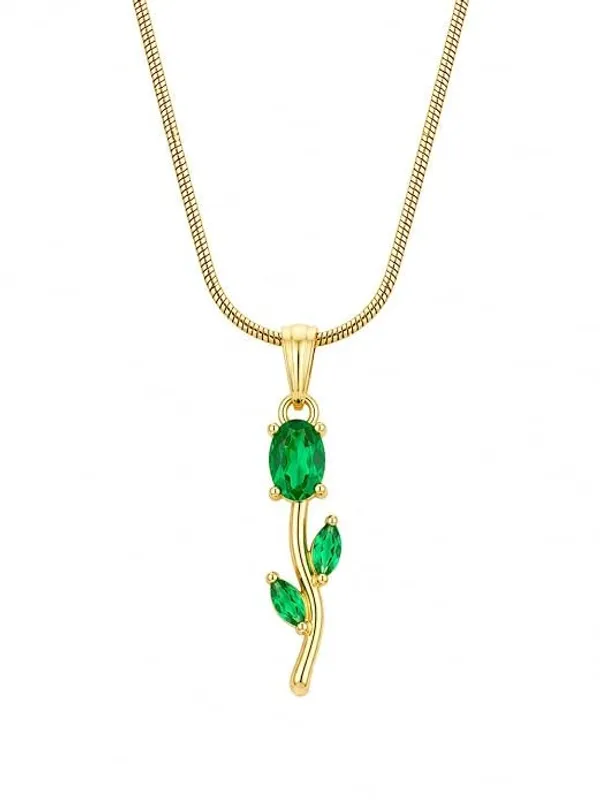 Emerald_Leaf_Pendant_Necklace_For_Women