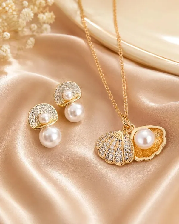 Women_S_Seashell_Alloy_Necklace_Earrings_Bracelet_Set