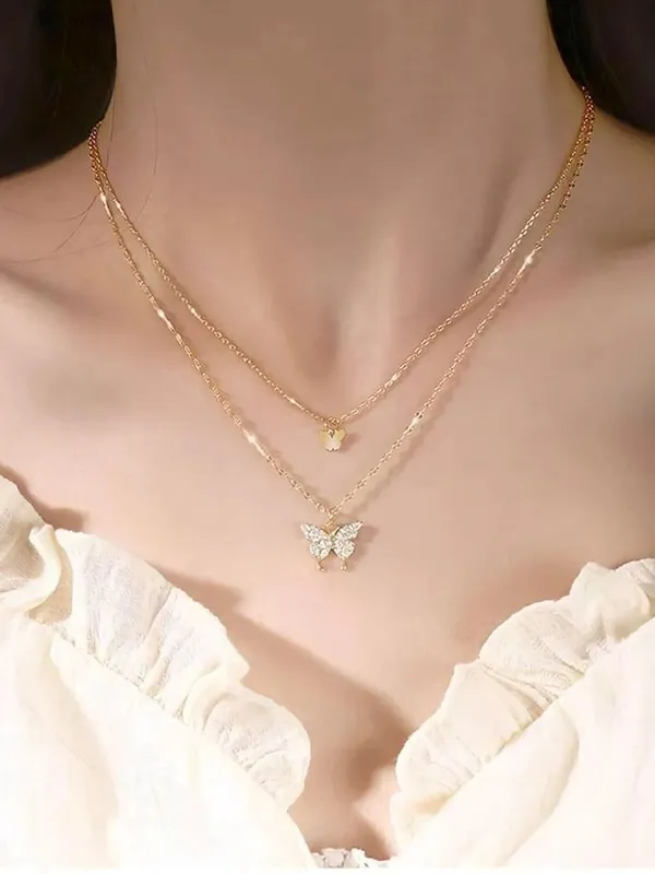 Butterfly_Pendant_Layered_Locket_Necklace
