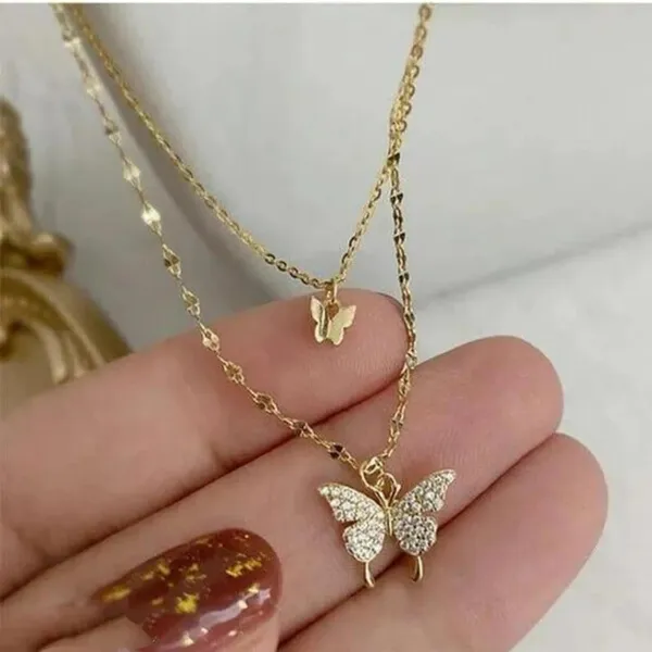 Butterfly_Pendant_Necklace_And_Bow_Earrings_Set
