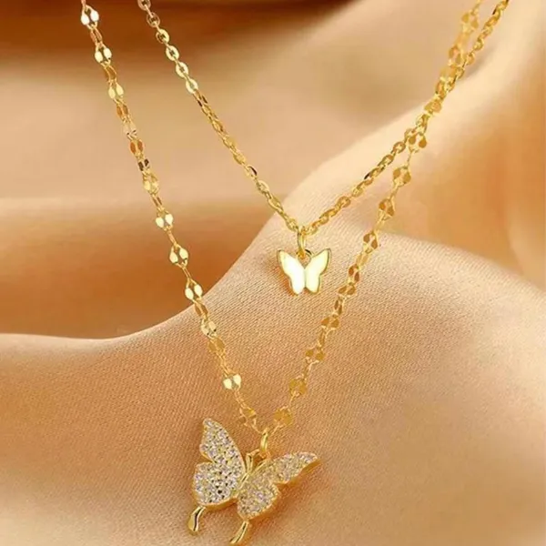 Butterfly_Pendant_Necklace_And_Bow_Earrings_Set