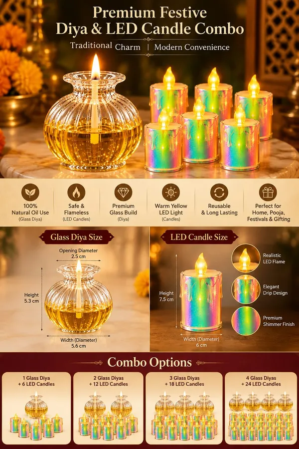 Premium_Glass_Diya_&_LED_Flameless_Candle_Combo_Set