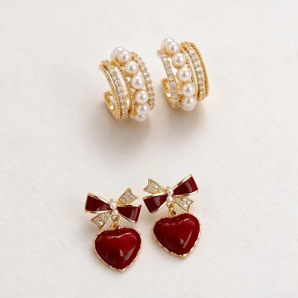 Korean_Bow_Earrings_Set_Set_Of_2