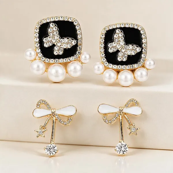 Women_S_Earrings_Set_Butterfly_Studs_And_Pearl_Drop_Earrings_Set_Of_2
