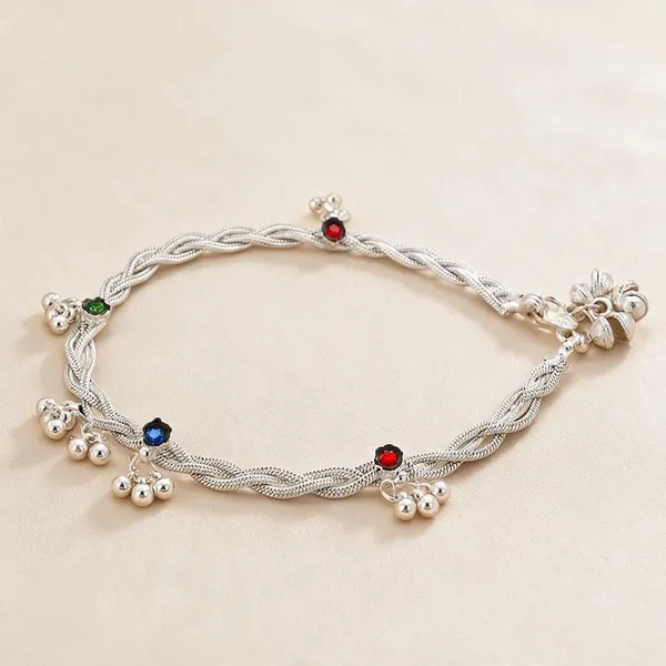 Women_S_Silver_Plated_Anklet_With_Ghungroo