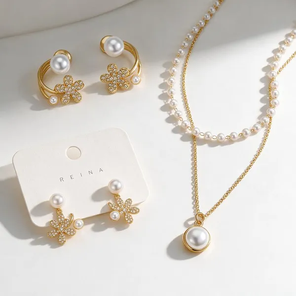 Pearl_Bow_Necklace_And_Earrings_Set_Set_Of_3