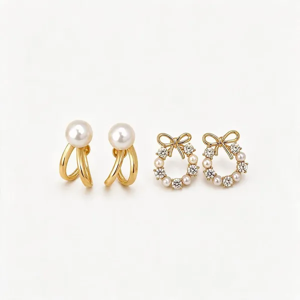 Pearl_Heart_Stud_Earrings_Set_Of_2