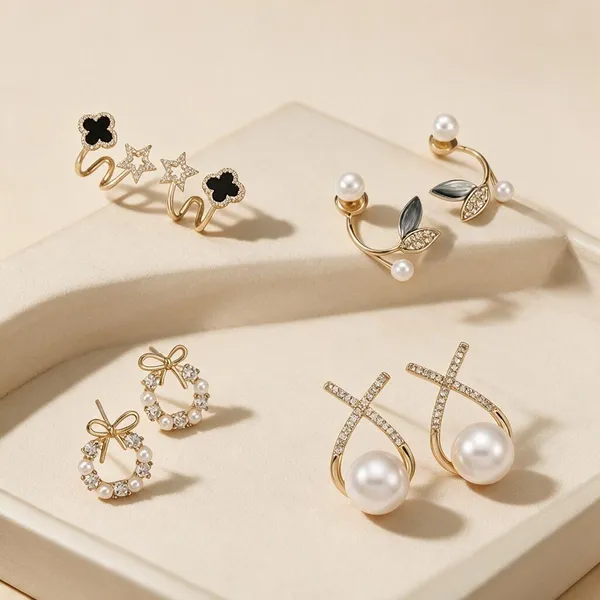 Pearl_Crystal_Stud_Earrings_Set_Set_Of_4