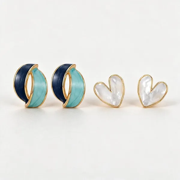 Enamel_Geometric_Stud_Earrings_Set_Of_2